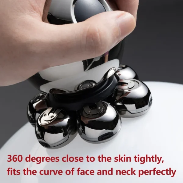 Electric Shaver 7D Floating Cutter Head Base Charging Portable Men Beard Trimmer Clipper Skull Shaver Waterproof Shaving - Image 5