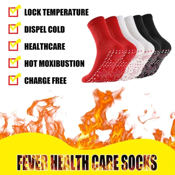 Unisex Winter Warm Self-Heating Health Socks Foot Pain Relief Outdoor Anti-Cold Hot Therapy Magnetic Thermal Stockings Men Women - Image 2